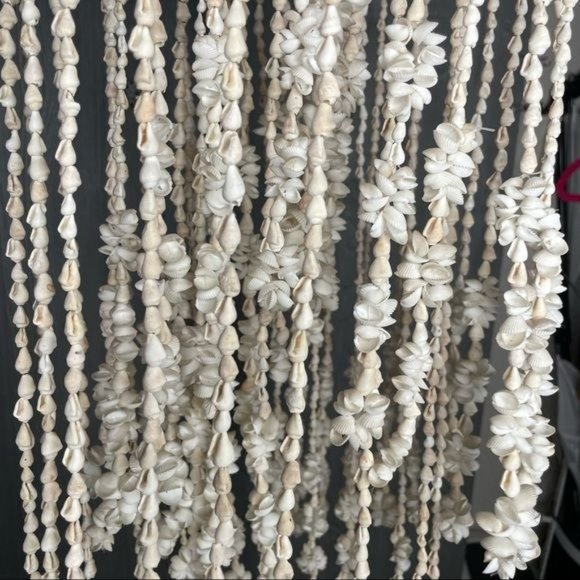 Large seashell wind chime handing macramé style decoration boho 45 inches - Picture 3 of 5